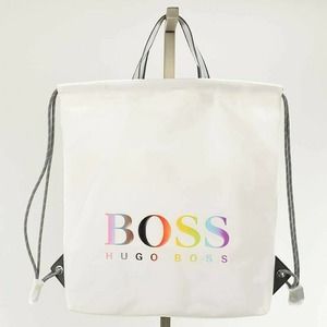HUGO BOSS Unisex White TLOVE RAINBOW PRIDE Drawstring Backpack Tote NWT